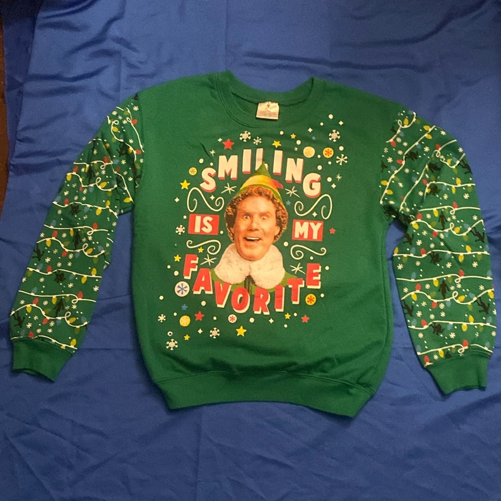 Elf Christmas Smiling is my Favorite sweatshirt